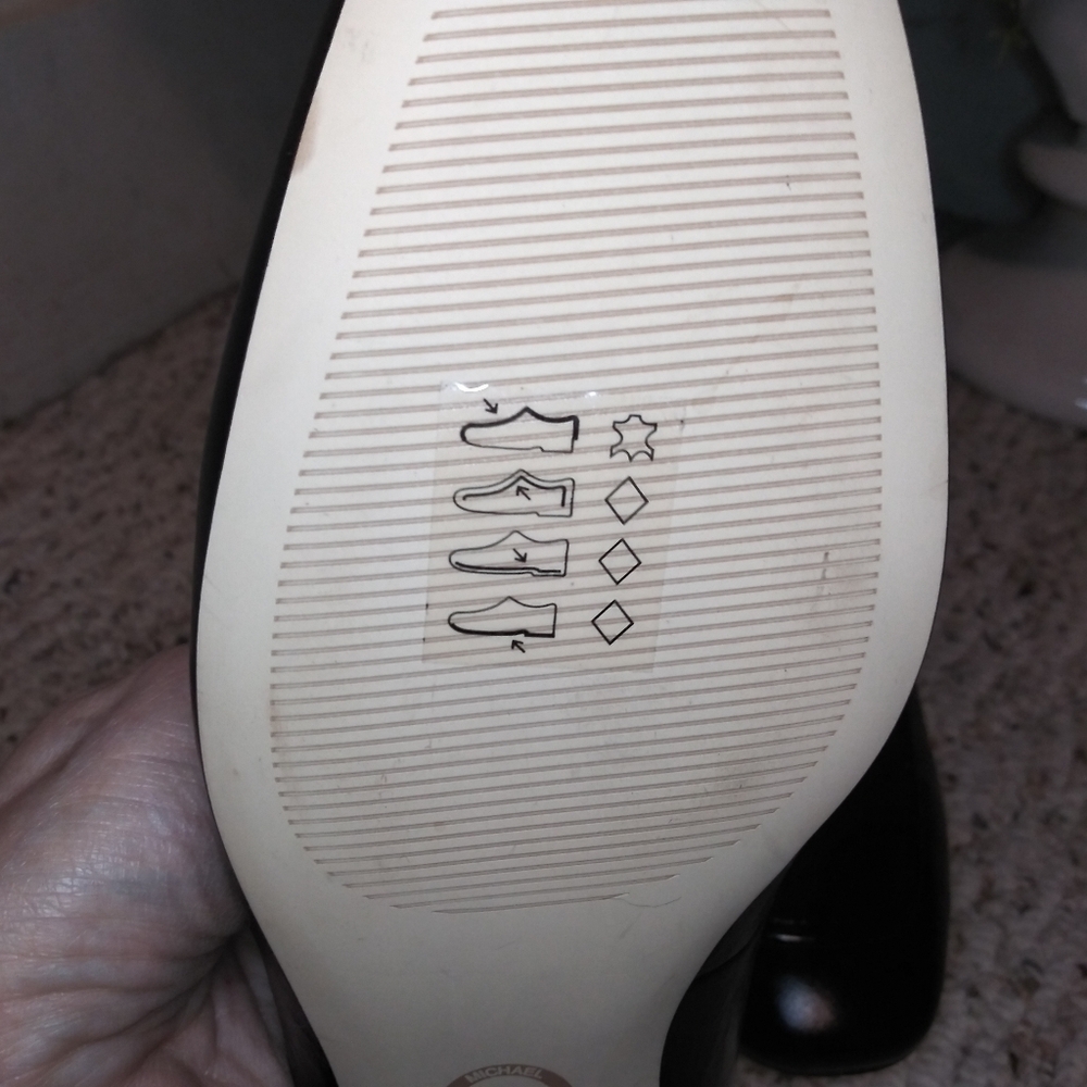 Michael Kors Lena Black Almond Toed Foldable Heel, Slip-On Loafers - Picture 7 of 9